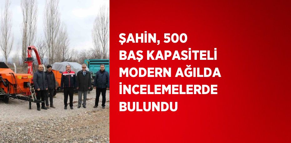 ŞAHİN, 500 BAŞ KAPASİTELİ MODERN AĞILDA İNCELEMELERDE BULUNDU