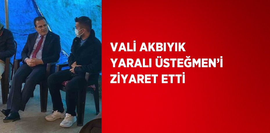 VALİ AKBIYIK YARALI ÜSTEĞMEN’İ ZİYARET ETTİ