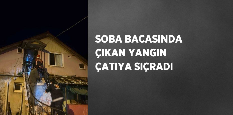 SOBA BACASINDA ÇIKAN YANGIN ÇATIYA SIÇRADI