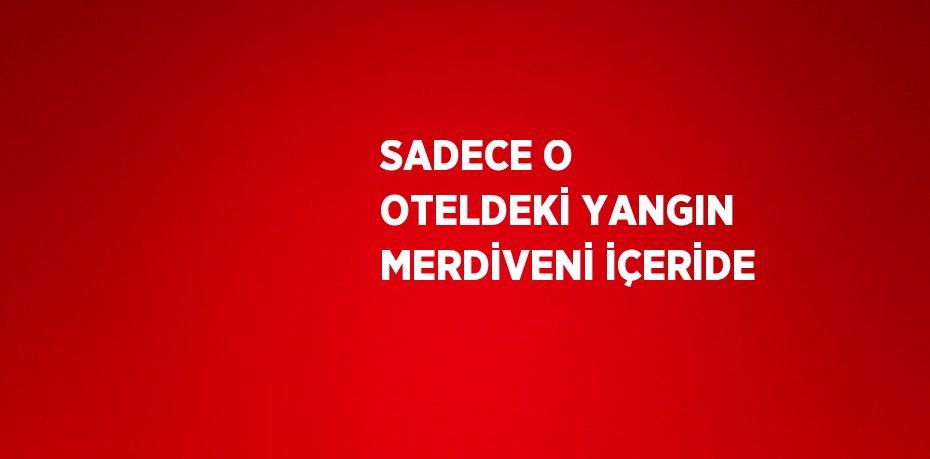 SADECE O OTELDEKİ YANGIN MERDİVENİ İÇERİDE