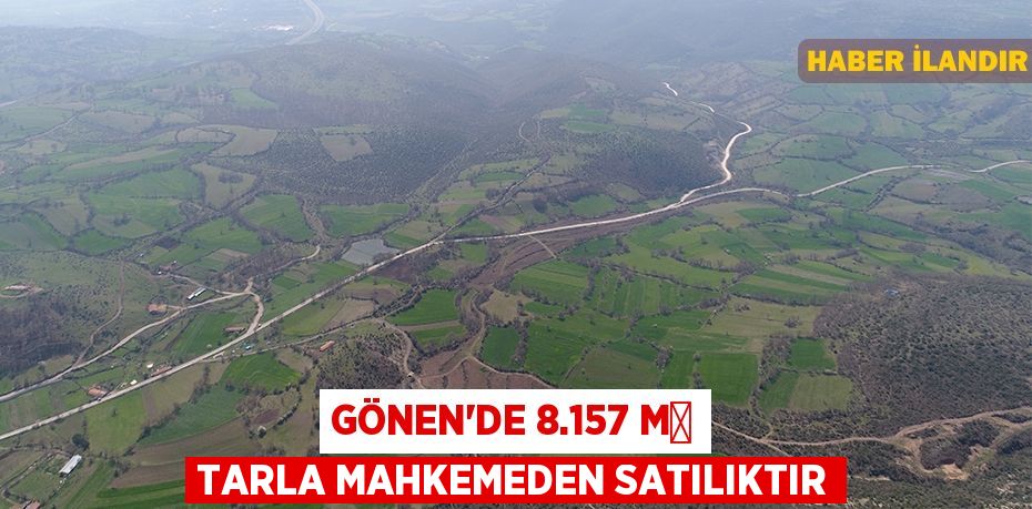 Gönen'de 8.157 m² tarla mahkemeden satılıktır