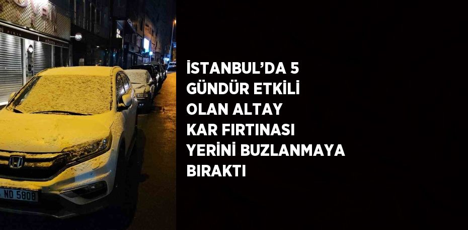 İSTANBUL’DA 5 GÜNDÜR ETKİLİ OLAN ALTAY KAR FIRTINASI YERİNİ BUZLANMAYA BIRAKTI