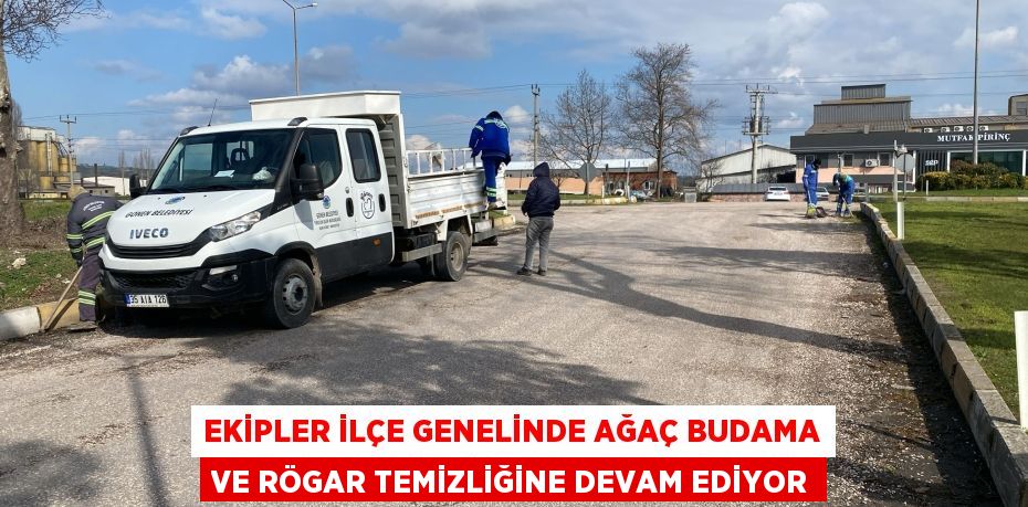 EKİPLER İLÇE GENELİNDE AĞAÇ BUDAMA VE RÖGAR TEMİZLİĞİNE DEVAM EDİYOR