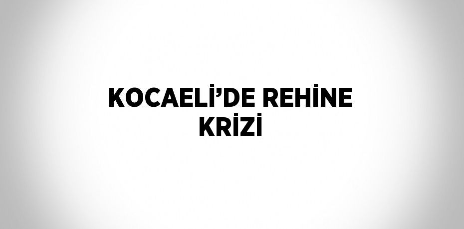 KOCAELİ’DE REHİNE KRİZİ