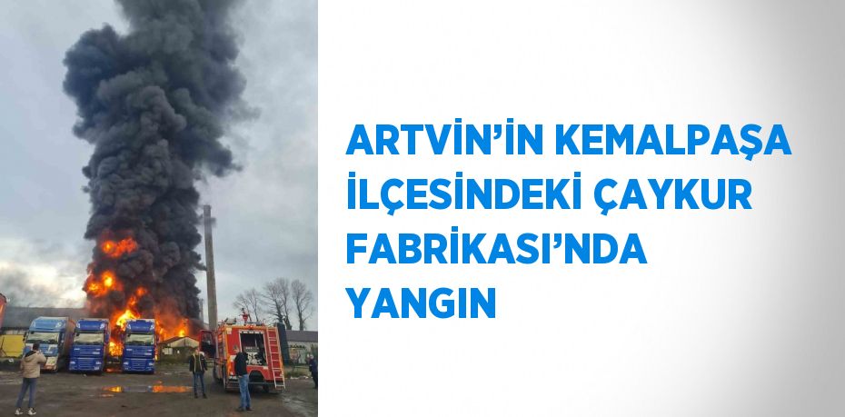 ARTVİN’İN KEMALPAŞA İLÇESİNDEKİ ÇAYKUR FABRİKASI’NDA YANGIN