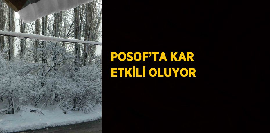 POSOF’TA KAR ETKİLİ OLUYOR