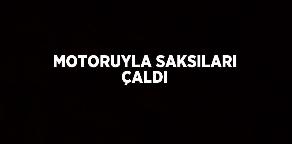 MOTORUYLA SAKSILARI ÇALDI