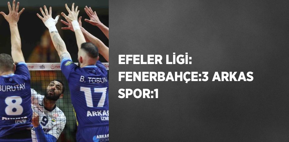 EFELER LİGİ: FENERBAHÇE:3 ARKAS SPOR:1