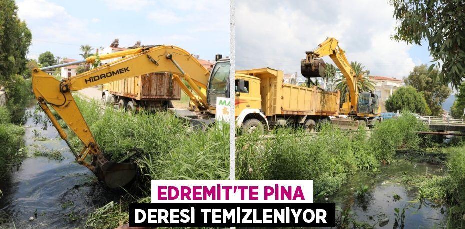 EDREMİT’TE PİNA DERESİ TEMİZLENİYOR