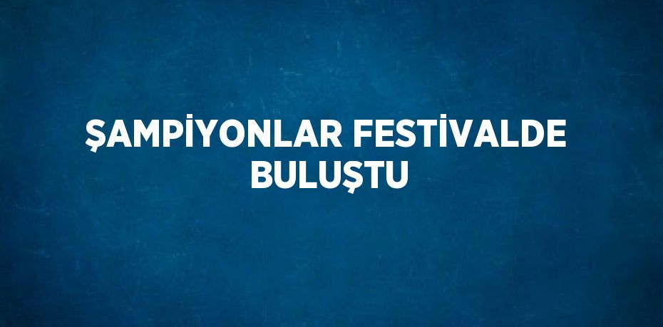 ŞAMPİYONLAR FESTİVALDE BULUŞTU