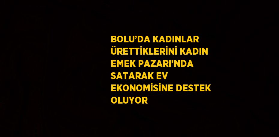 BOLU’DA KADINLAR ÜRETTİKLERİNİ KADIN EMEK PAZARI’NDA SATARAK EV EKONOMİSİNE DESTEK OLUYOR