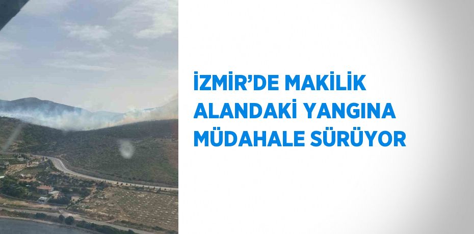 İZMİR’DE MAKİLİK ALANDAKİ YANGINA MÜDAHALE SÜRÜYOR