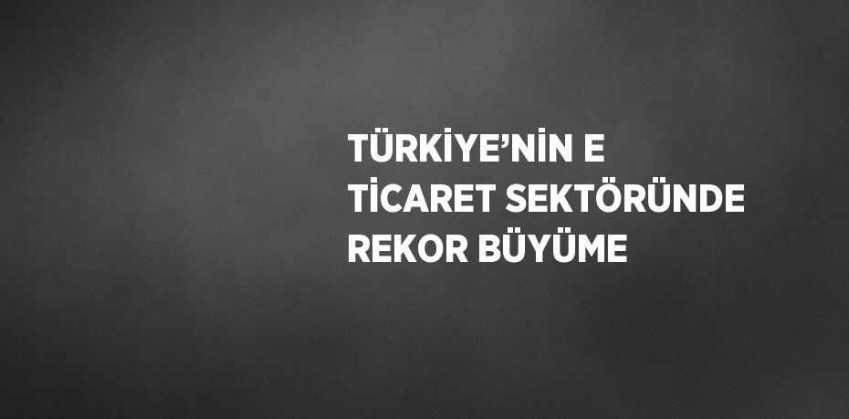 TÜRKİYE’NİN E TİCARET SEKTÖRÜNDE REKOR BÜYÜME