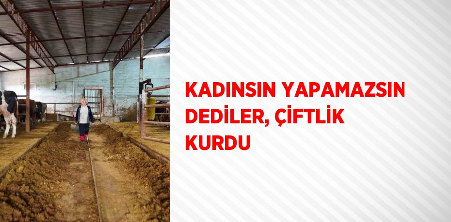 KADINSIN YAPAMAZSIN DEDİLER, ÇİFTLİK KURDU