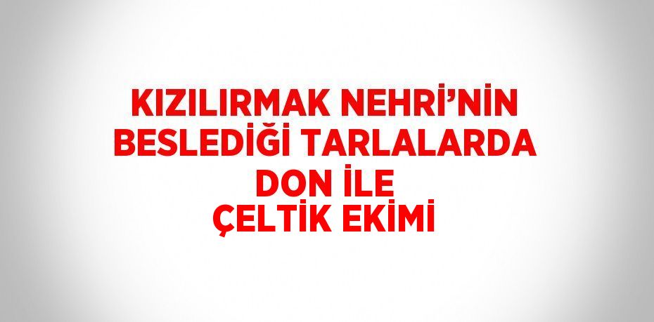 KIZILIRMAK NEHRİ’NİN BESLEDİĞİ TARLALARDA DON İLE ÇELTİK EKİMİ