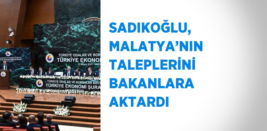 SADIKOĞLU, MALATYA’NIN TALEPLERİNİ BAKANLARA AKTARDI