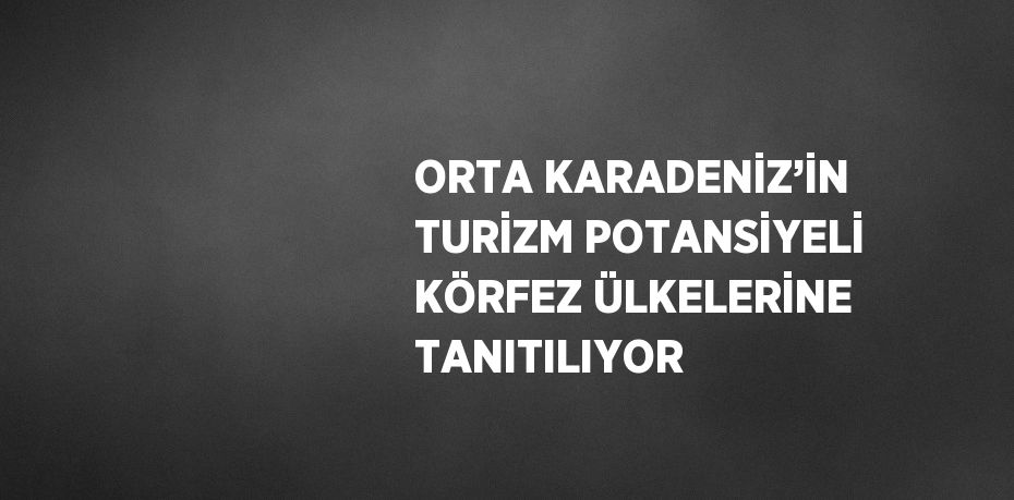 ORTA KARADENİZ’İN TURİZM POTANSİYELİ KÖRFEZ ÜLKELERİNE TANITILIYOR