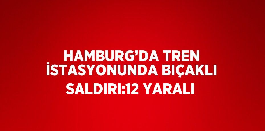 HAMBURG’DA TREN İSTASYONUNDA BIÇAKLI SALDIRI:12 YARALI