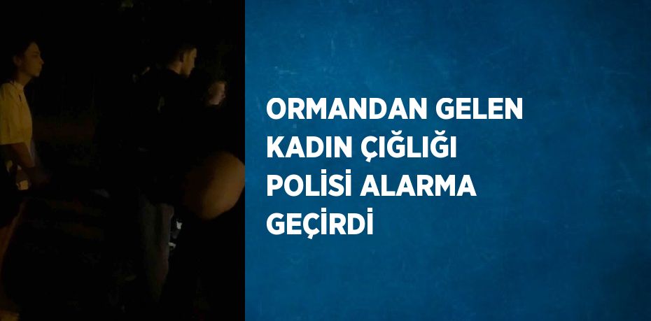 ORMANDAN GELEN KADIN ÇIĞLIĞI POLİSİ ALARMA GEÇİRDİ