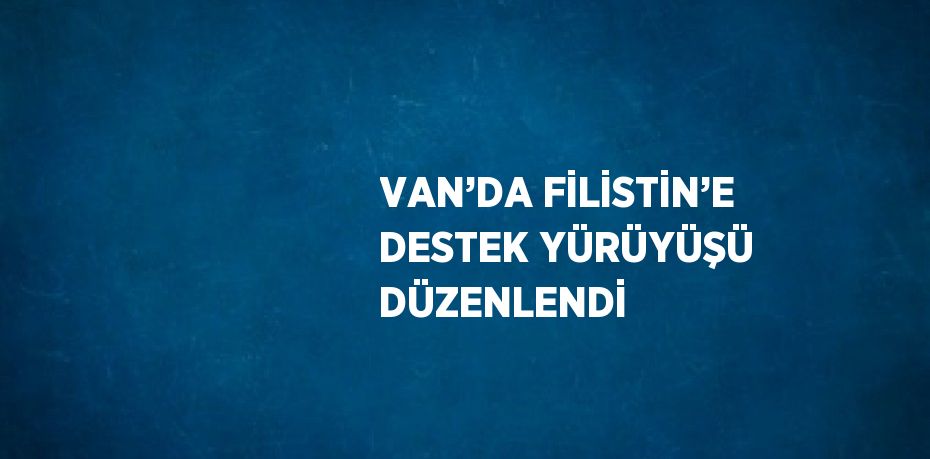 VAN’DA FİLİSTİN’E DESTEK YÜRÜYÜŞÜ DÜZENLENDİ
