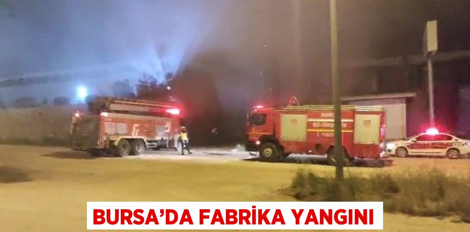 BURSA’DA FABRİKA YANGINI