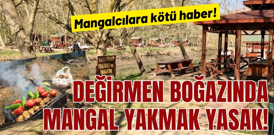 DEĞİRMEN BOĞAZINDA  MANGAL YAKMAK YASAK!