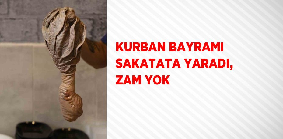 KURBAN BAYRAMI SAKATATA YARADI, ZAM YOK