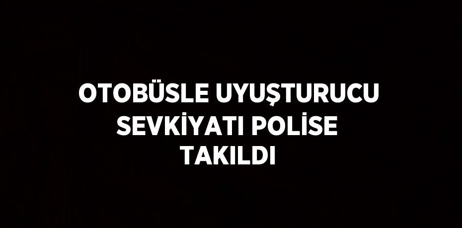 OTOBÜSLE UYUŞTURUCU SEVKİYATI POLİSE TAKILDI