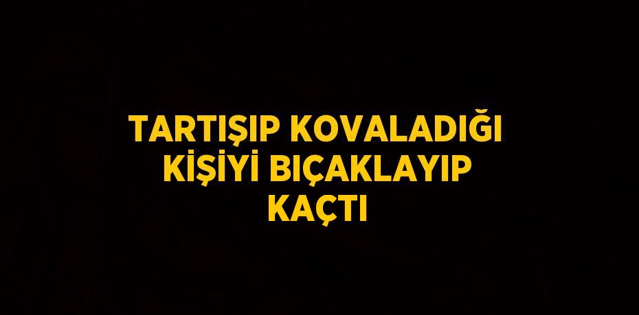 TARTIŞIP KOVALADIĞI KİŞİYİ BIÇAKLAYIP KAÇTI