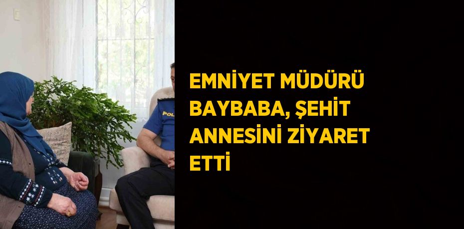 EMNİYET MÜDÜRÜ BAYBABA, ŞEHİT ANNESİNİ ZİYARET ETTİ