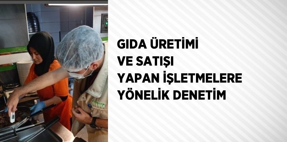 GIDA ÜRETİMİ VE SATIŞI YAPAN İŞLETMELERE YÖNELİK DENETİM
