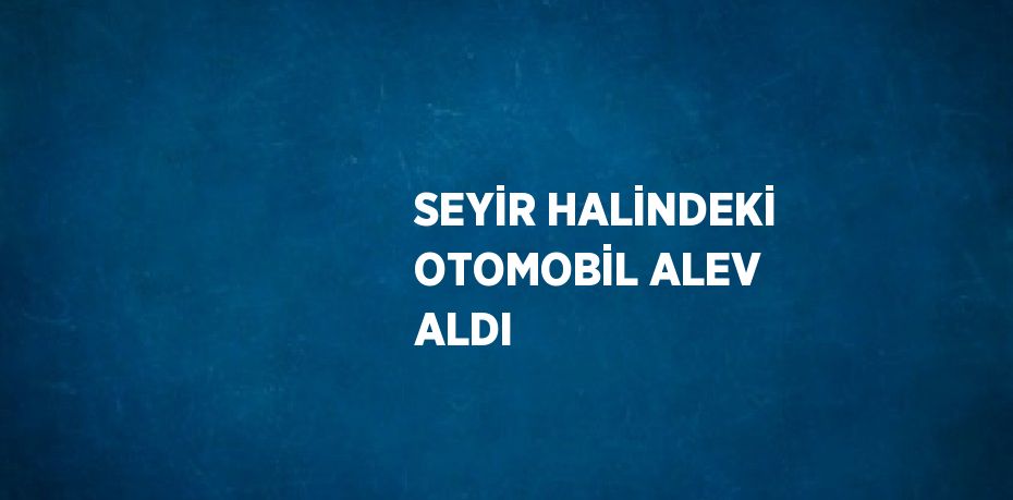 SEYİR HALİNDEKİ OTOMOBİL ALEV ALDI