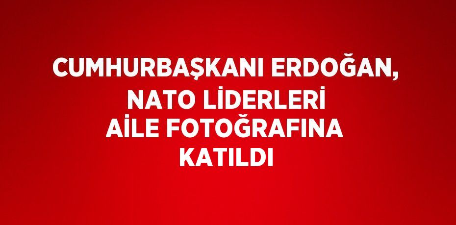 CUMHURBAŞKANI ERDOĞAN, NATO LİDERLERİ AİLE FOTOĞRAFINA KATILDI