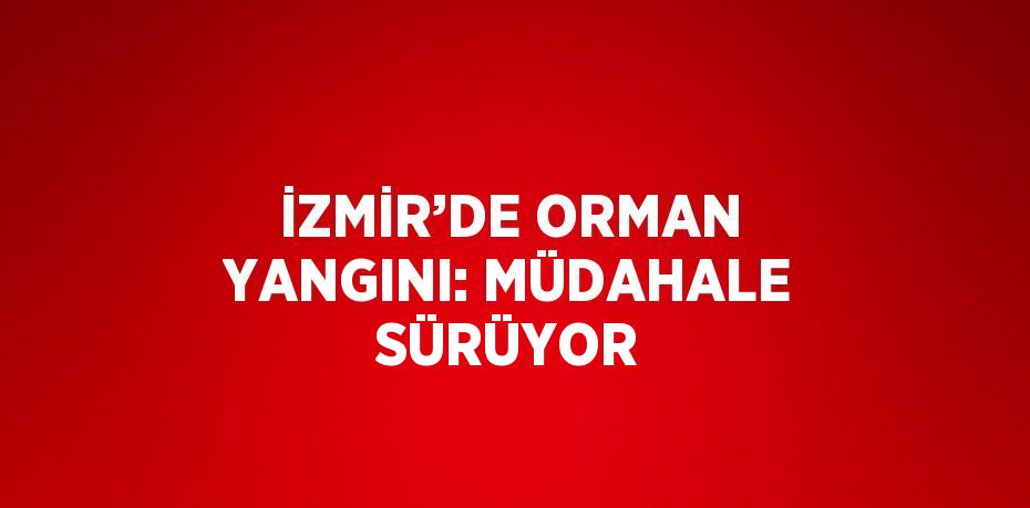 İZMİR’DE ORMAN YANGINI: MÜDAHALE SÜRÜYOR