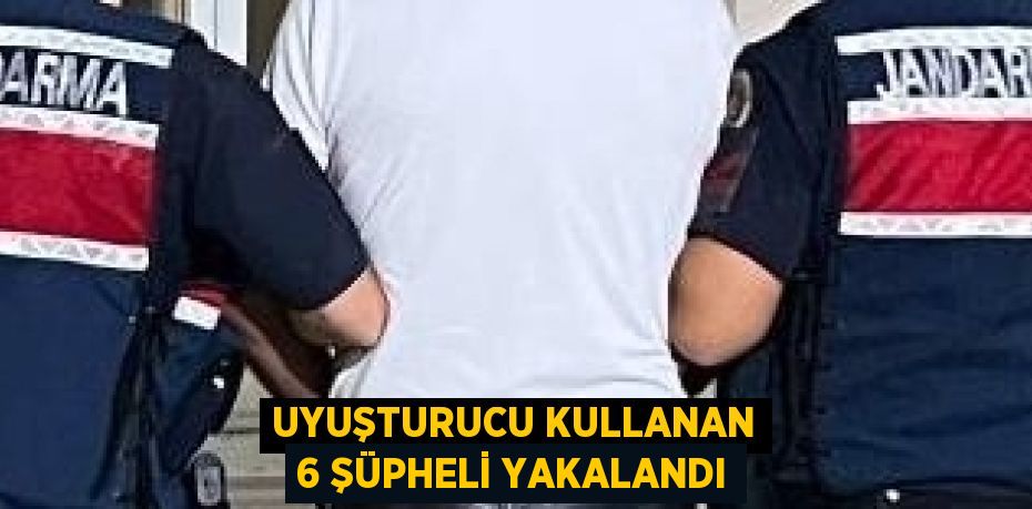 UYUŞTURUCU KULLANAN 6 ŞÜPHELİ YAKALANDI