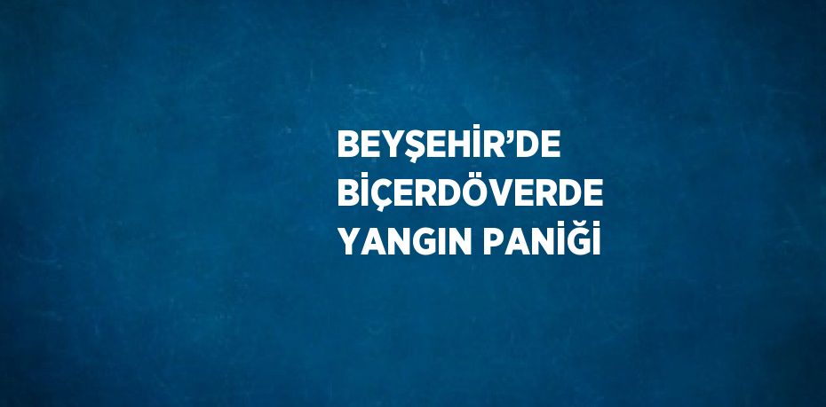 BEYŞEHİR’DE BİÇERDÖVERDE YANGIN PANİĞİ