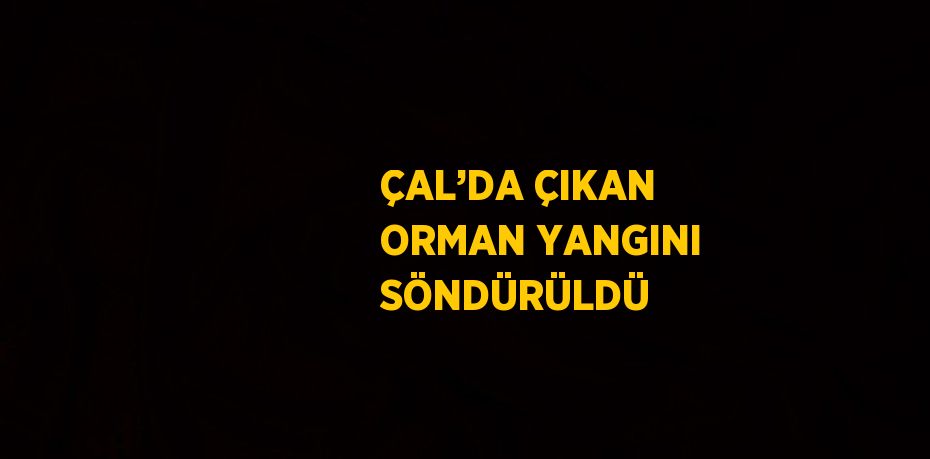 ÇAL’DA ÇIKAN ORMAN YANGINI SÖNDÜRÜLDÜ