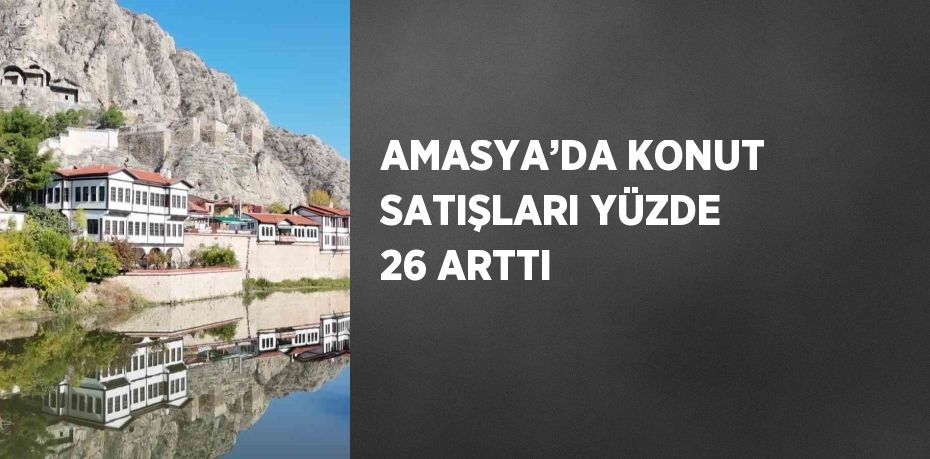 AMASYA’DA KONUT SATIŞLARI YÜZDE 26 ARTTI