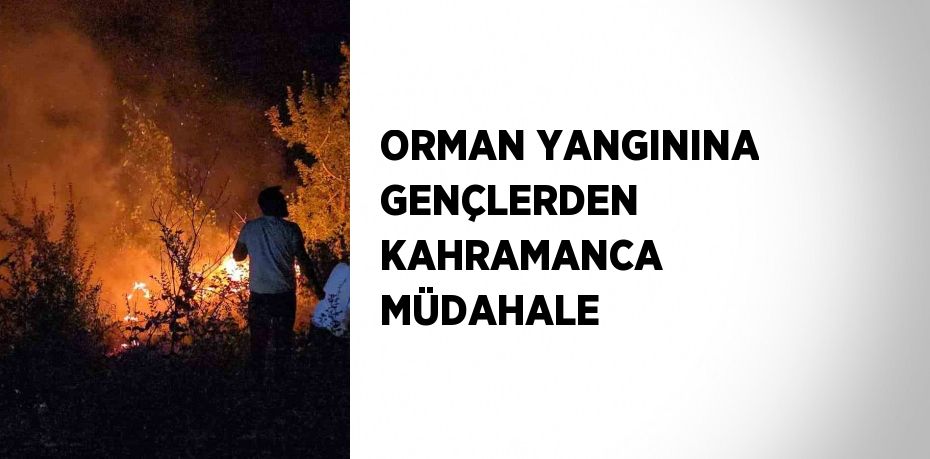 ORMAN YANGININA GENÇLERDEN KAHRAMANCA MÜDAHALE
