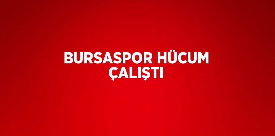 BURSASPOR HÜCUM ÇALIŞTI