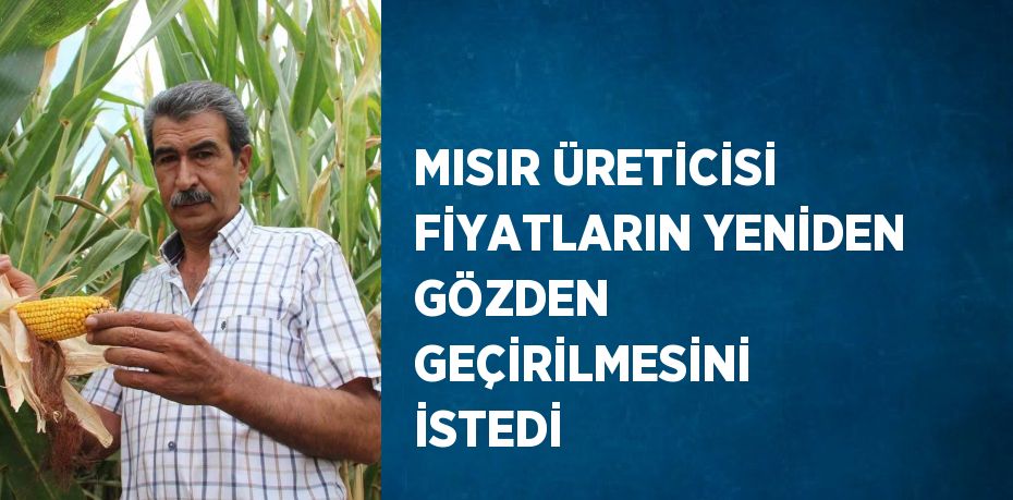 MISIR ÜRETİCİSİ FİYATLARIN YENİDEN GÖZDEN GEÇİRİLMESİNİ İSTEDİ