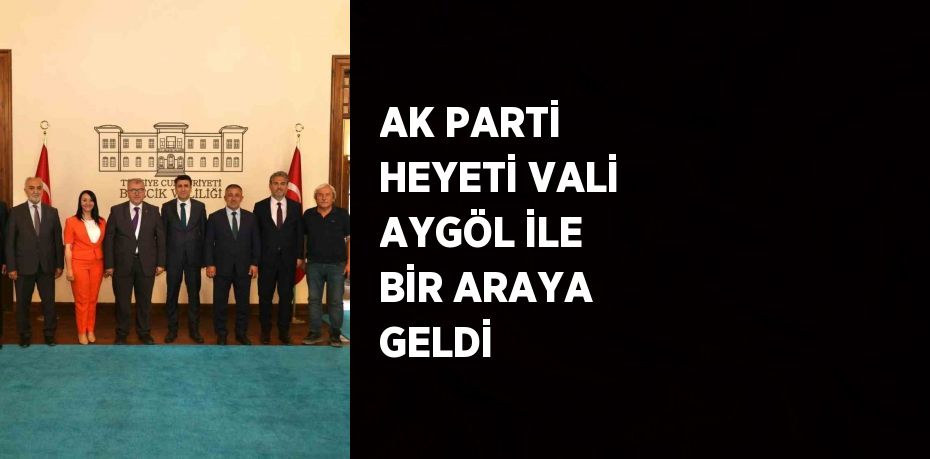 AK PARTİ HEYETİ VALİ AYGÖL İLE BİR ARAYA GELDİ