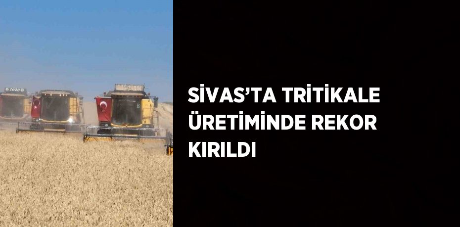 SİVAS’TA TRİTİKALE ÜRETİMİNDE REKOR KIRILDI