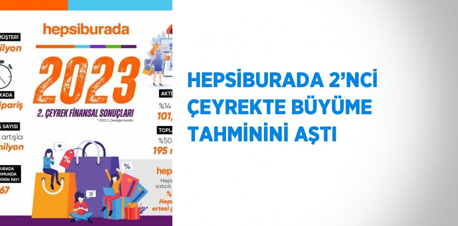 HEPSİBURADA 2’NCİ ÇEYREKTE BÜYÜME TAHMİNİNİ AŞTI