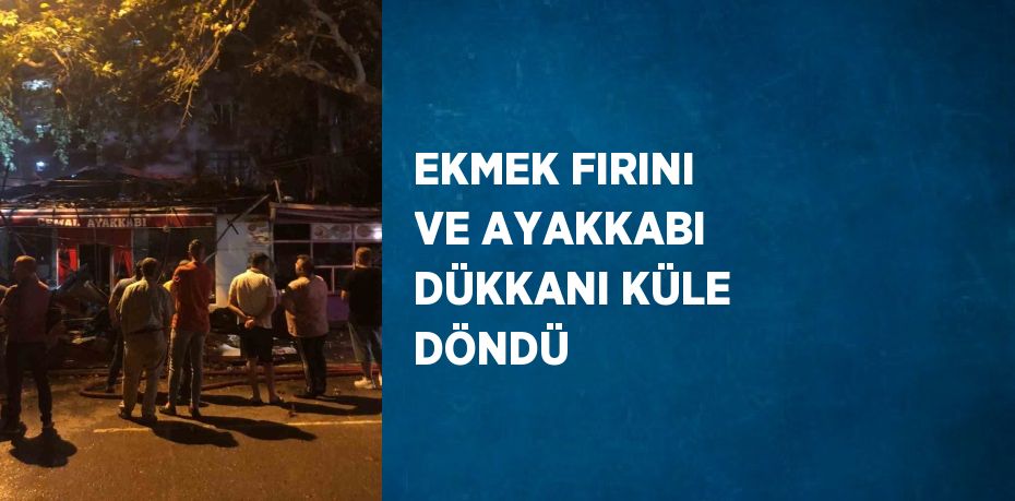 EKMEK FIRINI VE AYAKKABI DÜKKANI KÜLE DÖNDÜ