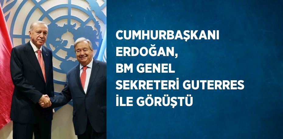 CUMHURBAŞKANI ERDOĞAN, BM GENEL SEKRETERİ GUTERRES İLE GÖRÜŞTÜ