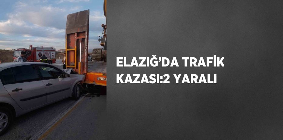 ELAZIĞ’DA TRAFİK KAZASI:2 YARALI