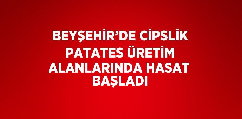 BEYŞEHİR’DE CİPSLİK PATATES ÜRETİM ALANLARINDA HASAT BAŞLADI