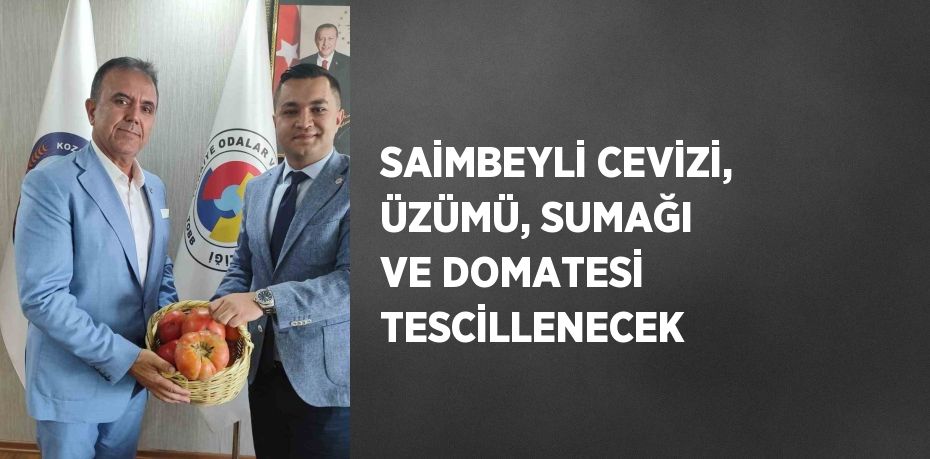 SAİMBEYLİ CEVİZİ, ÜZÜMÜ, SUMAĞI VE DOMATESİ TESCİLLENECEK