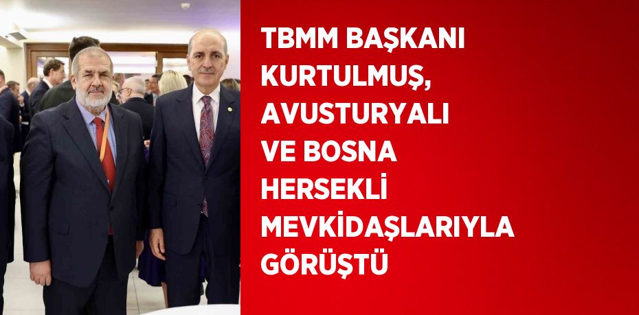 TBMM BAŞKANI KURTULMUŞ, AVUSTURYALI VE BOSNA HERSEKLİ MEVKİDAŞLARIYLA GÖRÜŞTÜ